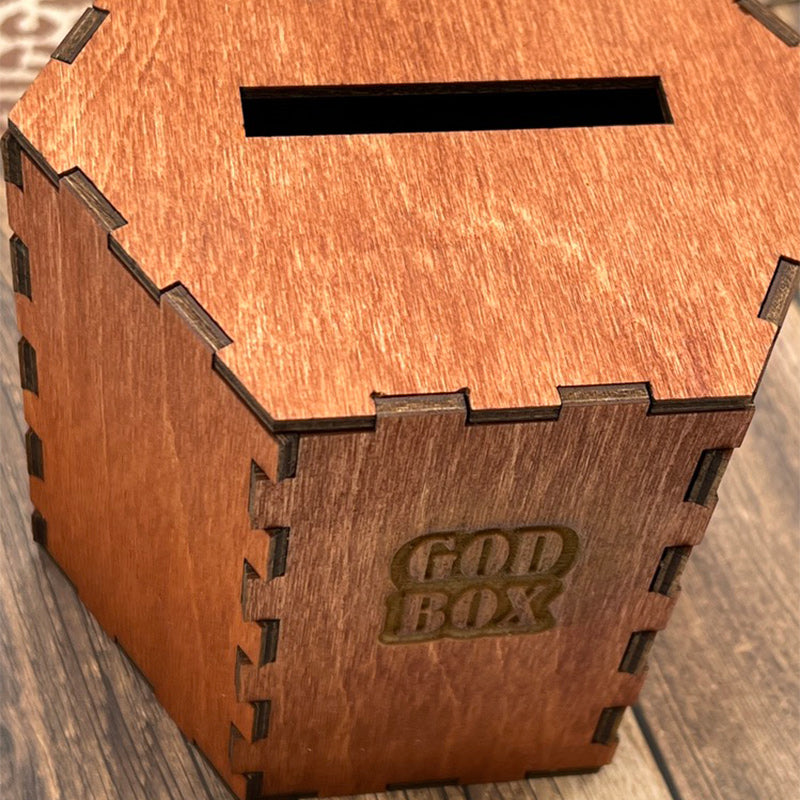 GOD BOX - Hexagon - Redwood