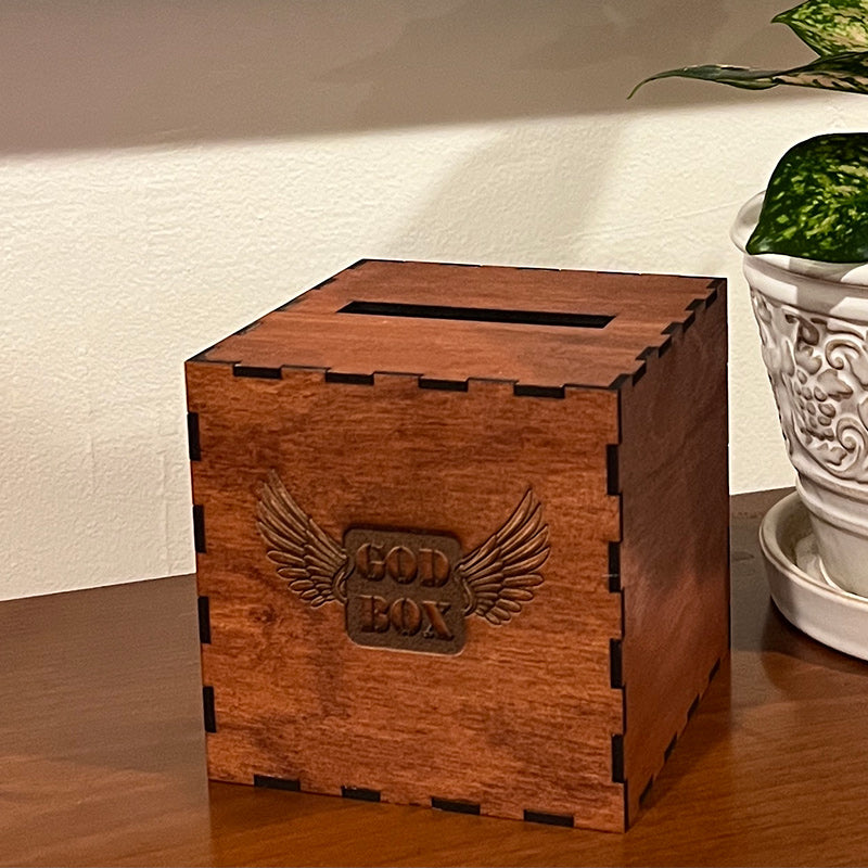 GOD BOX - Square - Redwood