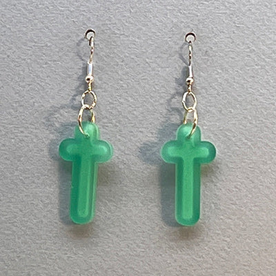 Cross Earrings - Inside engraved