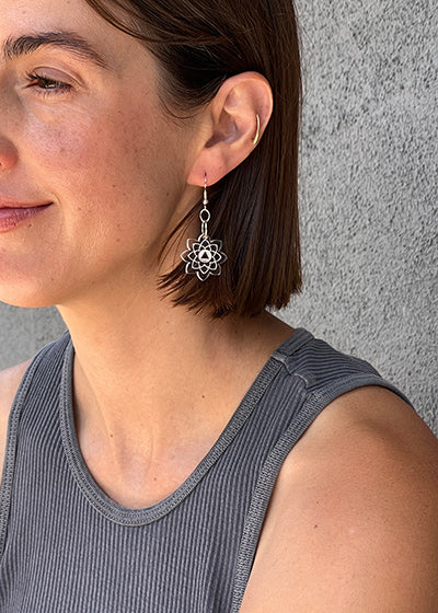 SOBER FLOWER MANDALA earrings