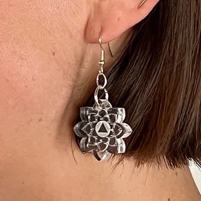sober flower earrings