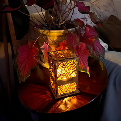 SERENITY REFLECTION BOX - Leaves - Redwood