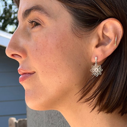 Sober Flower Spiral earrings