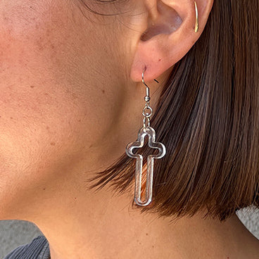 Cross earrings - Cutout