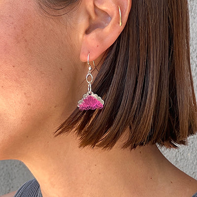 Buy Grey Meena Pink Drop Earrings for Women Online at Ajnaa Jewels |391073
