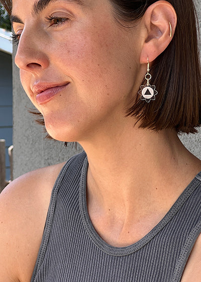 sober flower earrings