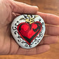 Hand painted stones "Barbed Crown Heart"